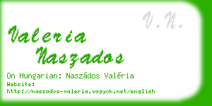 valeria naszados business card